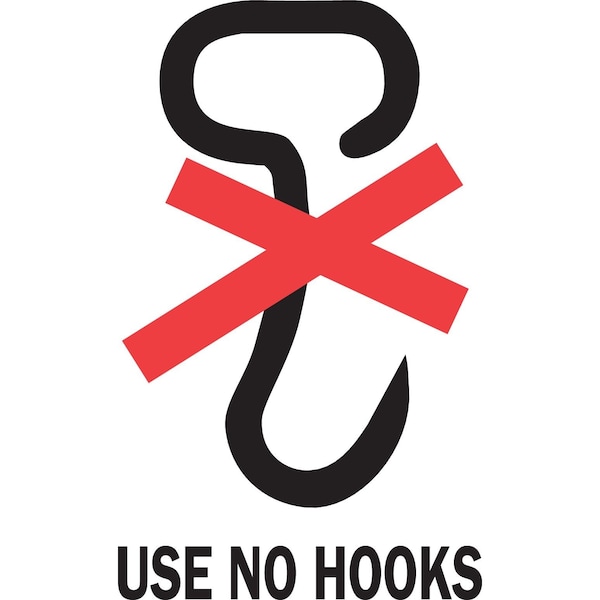 Label, DL4370 , USE NO HOOKS , 4" X 6"